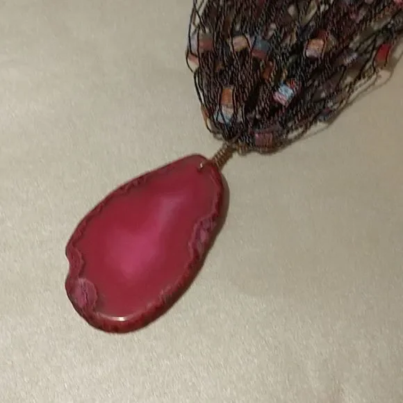 Ladder Ribbon, Hand Crocheted Necklace! - Picture 8 of 9